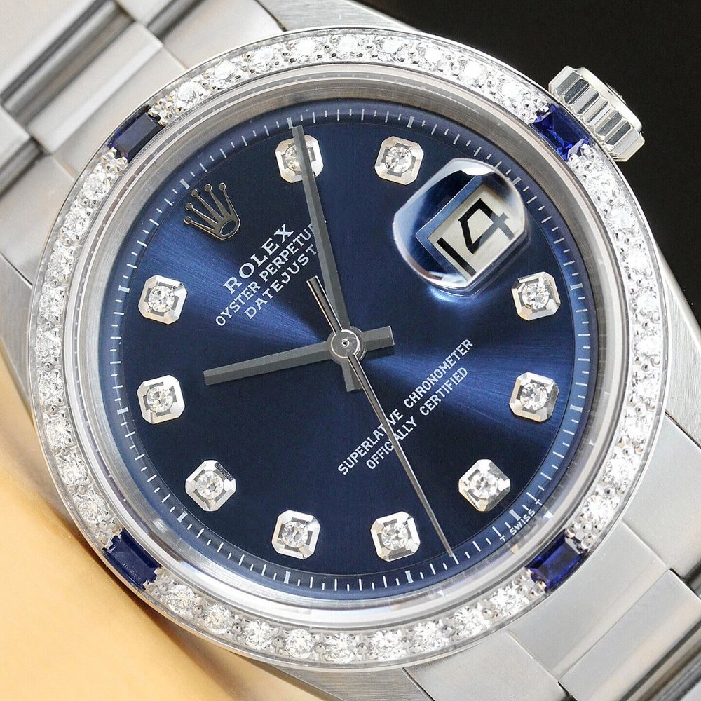 Sale! Rolex 36mm Two-Tone Sapphire Diamond Men's Watch